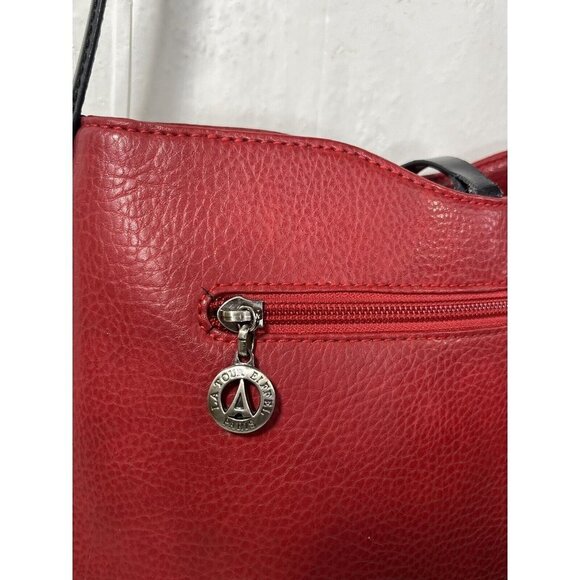 LA TOUR EIFFEL Pebble Leather Purse bucket bag tote Paris - Picture 12 of 16